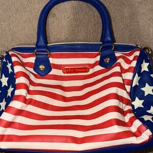 Betsey Johnson Patriotic Stars and Stripes Satchel